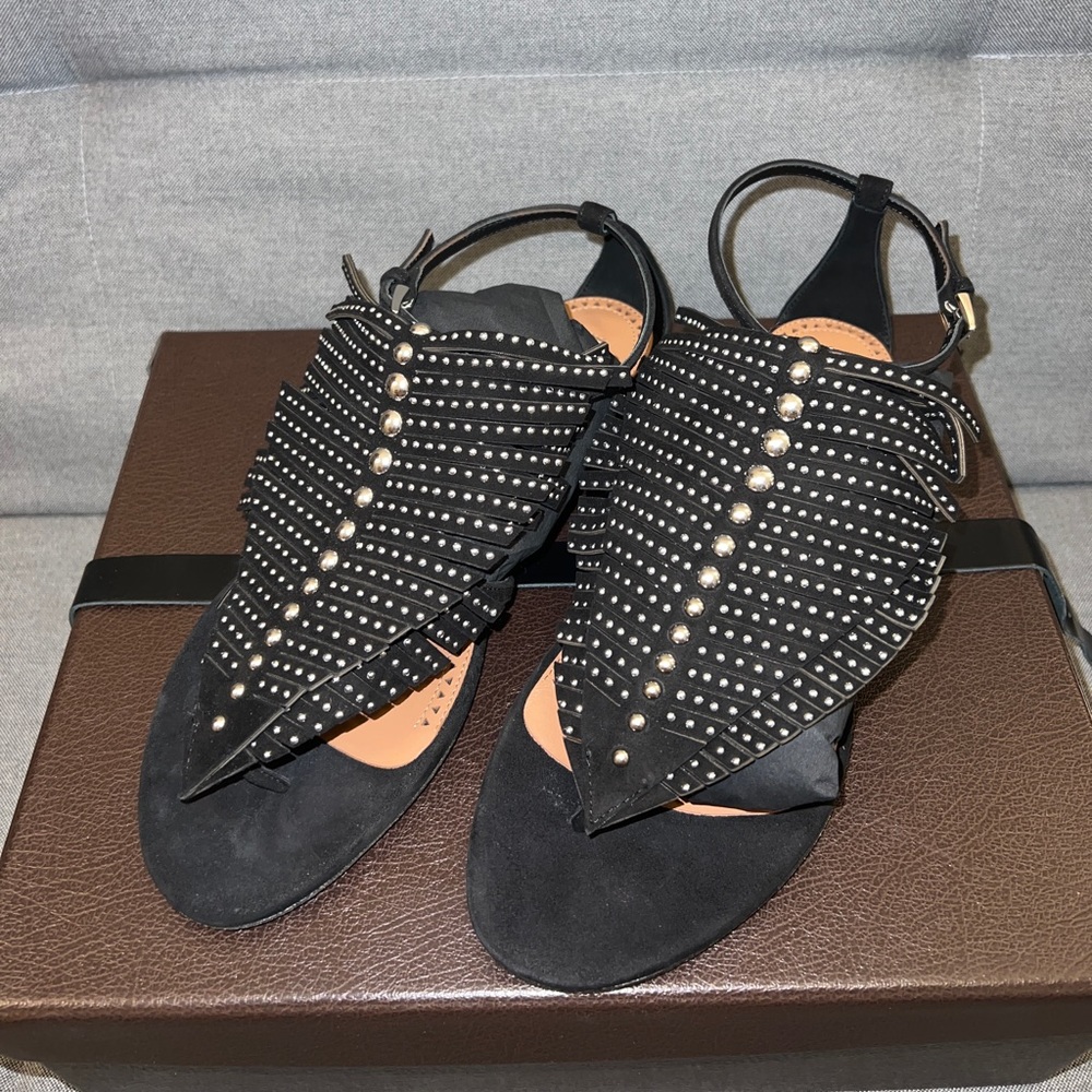 Alaia Gladiator Feather Sandals (NWT)!!